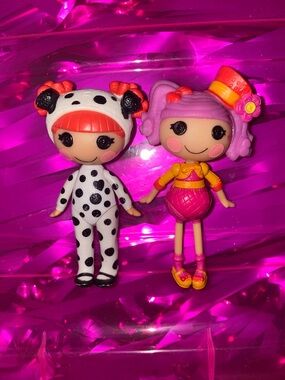 Lalaloopsy minis Silly Funhouse Peanut Big Top and Ember Flicker Flame dolls